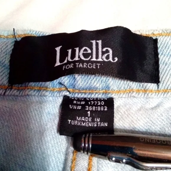 LUELLA💥 VINTAGE JEANS JUNIORS SIZE 1  LIGHT BLUE WASH - Picture 2 of 5